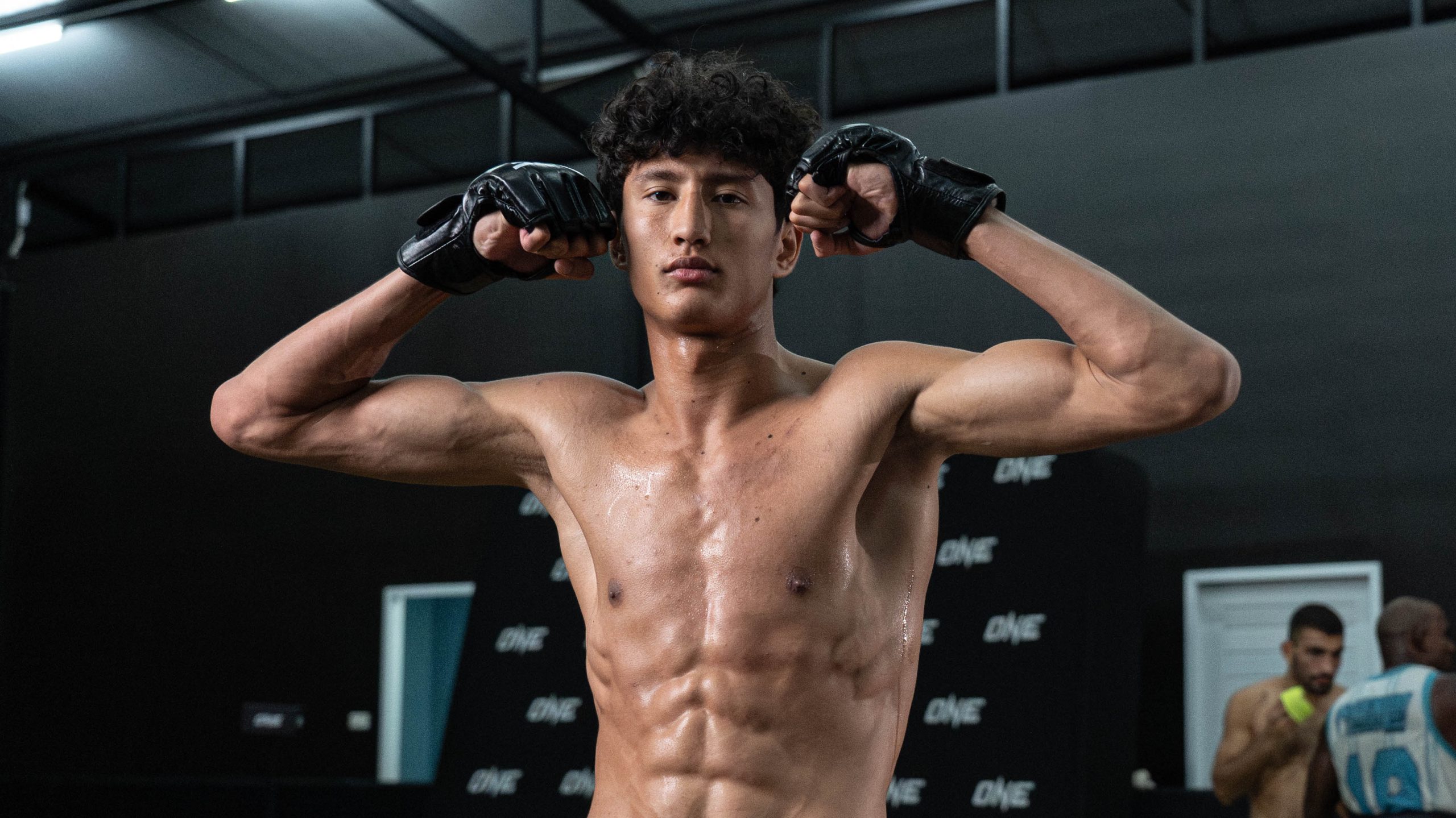 Nabil Anane poses for a photo during his training session for Superlek Kiatmoo9 at ONE 172