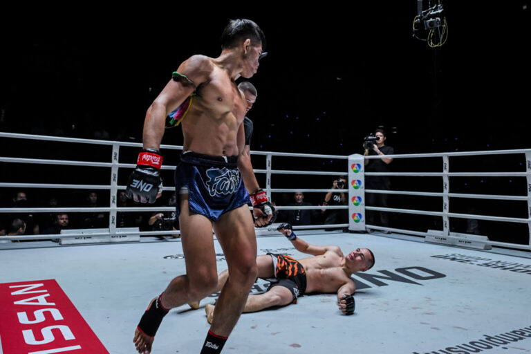 Nakrob Fairtex Knocks Out Tagir Khalilov at ONE Friday Fights 67 on June 14, 2024.